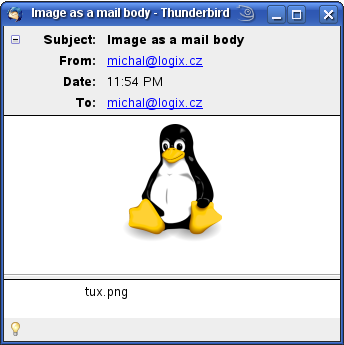 One image as a mail body AND attachment at once