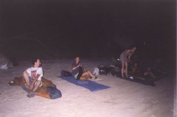At 11:30 p.m. we decided to sleep on a stone