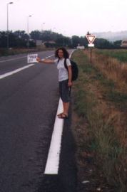 Katia is hitch-hiking to Toulo-Use.