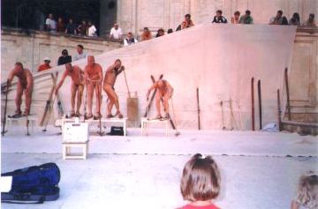 White theatre from Czechia Yes, they are naked. And policemen didn't like it...