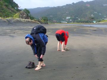 Piha prechod reky po kiwiacku