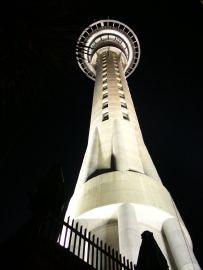 Skytower at night